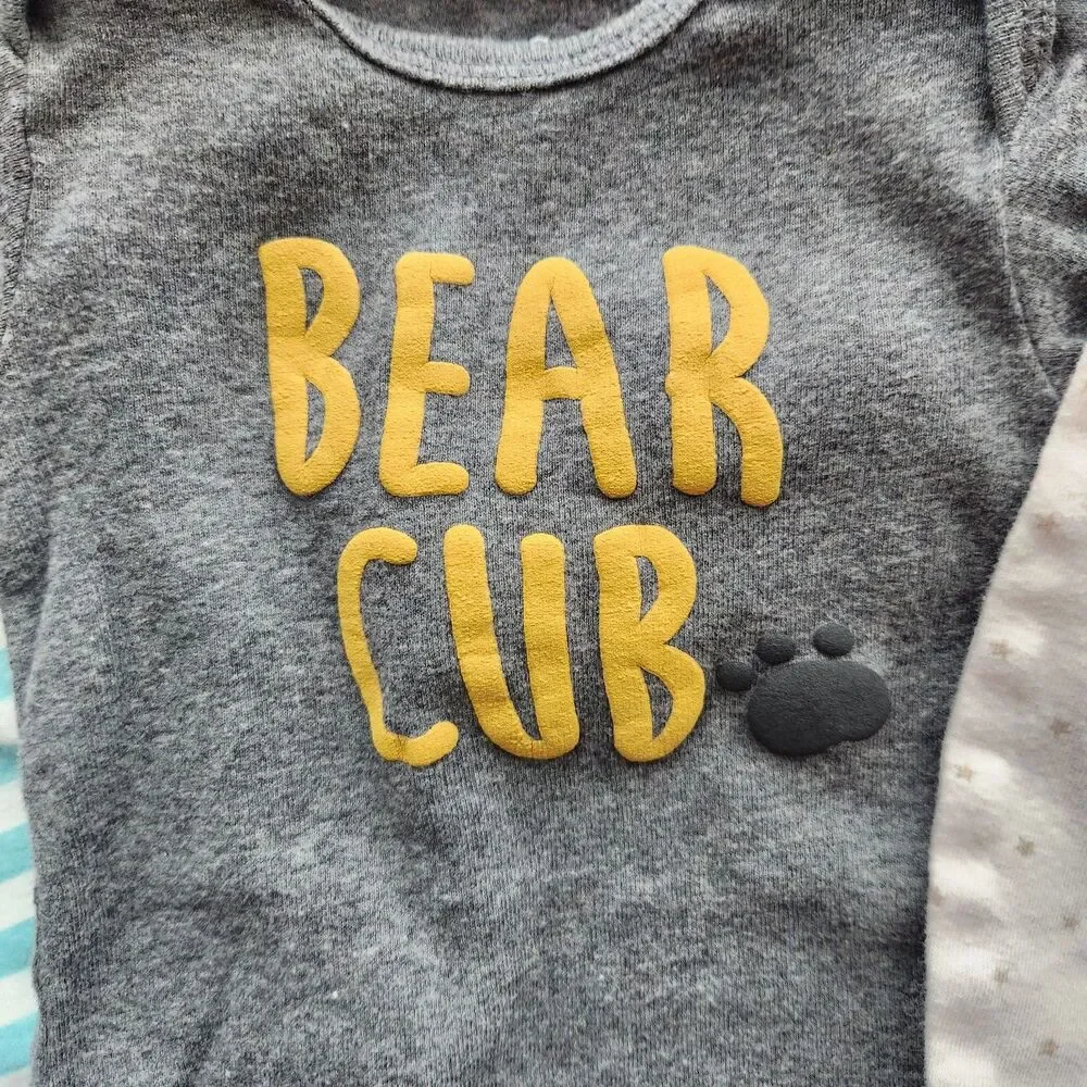 6 Gerber Assorted Short Sleeve Bodysuit Onesies, Cotton. 0-3 Month